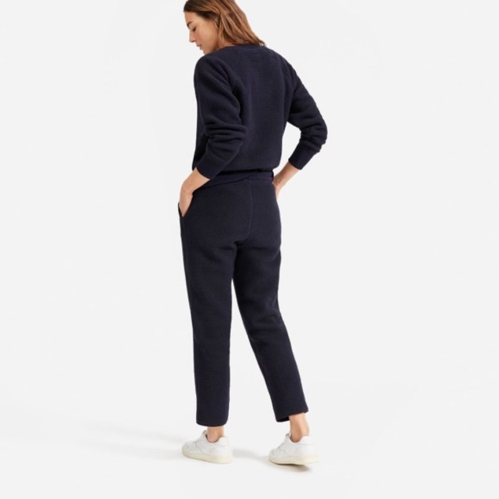 ⚫️SOLD⚫️ Everlane ReNew Teddy Sweatpants XXS EUC navy blue - Picture 7 of 14